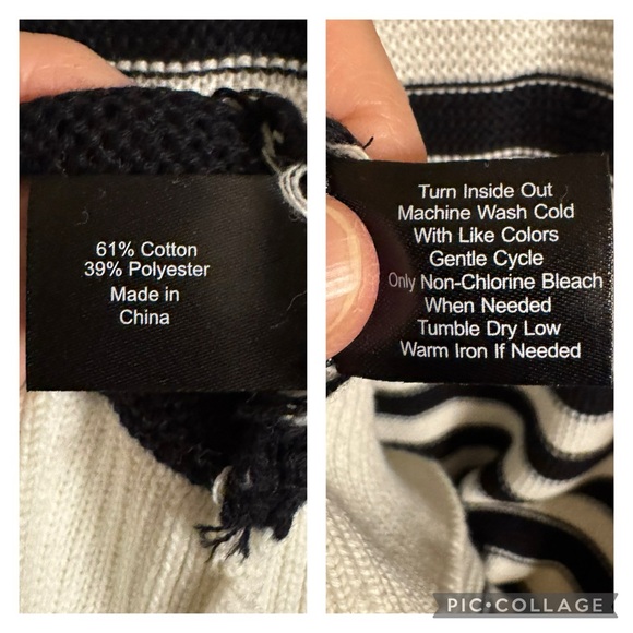 Lane Bryant-Black/White Striped Sweater - Picture 7 of 15